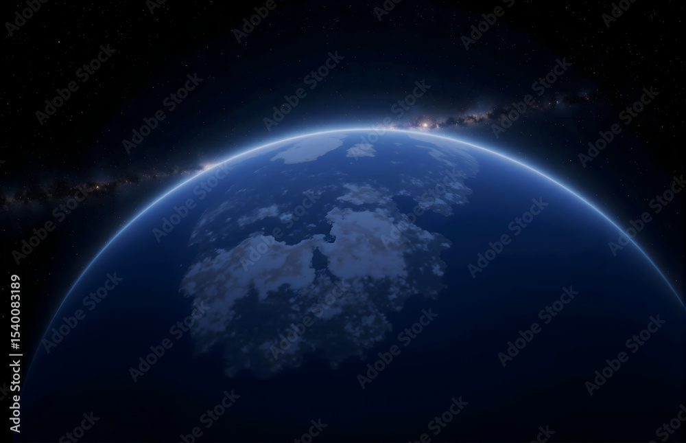 Obraz premium Earth From Space Perspective