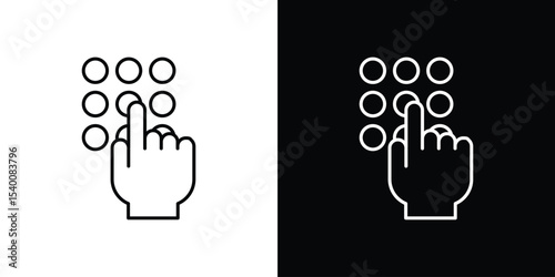 Keypad icon Design Template vector set for graphic work