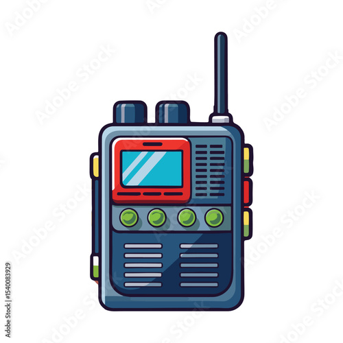 Portable Two-Way Radio Communication Device Illustration