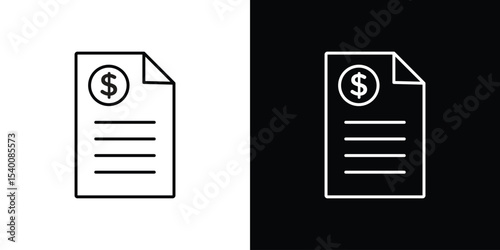 Invoice icon Design Template vector set for graphic work