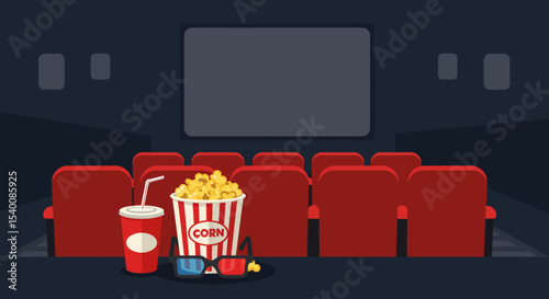 Cinema Experience with Popcorn, Drink, and 3D Glasses