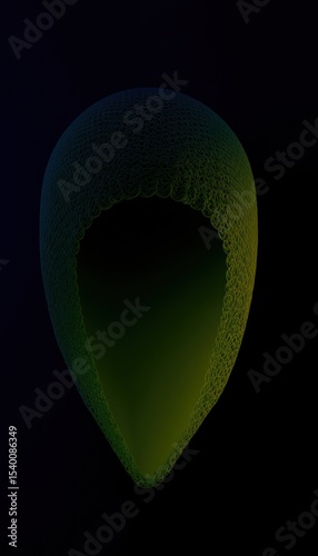 Abstract textured pointed shape