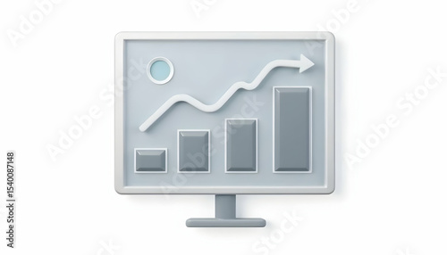 Analyzing Business Growth Chart with an Upward Trending Arrow
