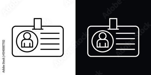 ID badge icon Design Template vector set for graphic work