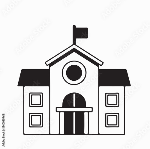 A perfect design icon of school building 