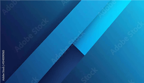abstract Modern blue layered background with diagonal geometric shapes and smooth gradient .