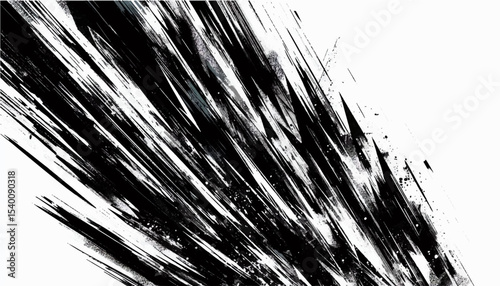 Black and white abstract grunge background with textured patterns and flowing lines