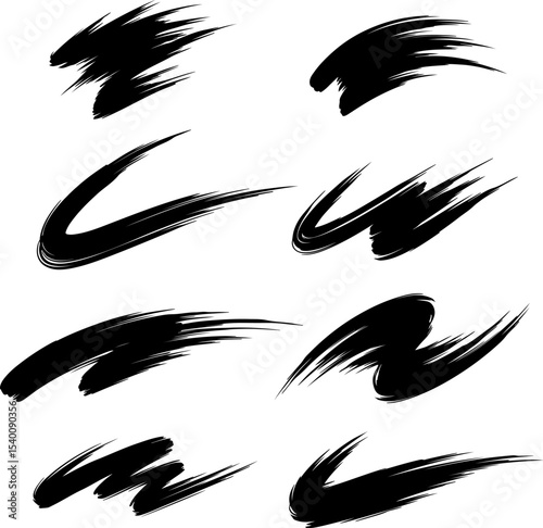 Brush Stroks_Silhouette Vector 001.eps