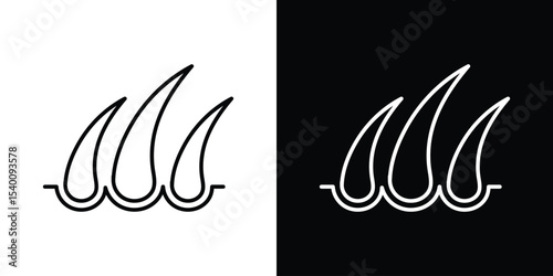 Hair icon Design Template vector set for graphic work