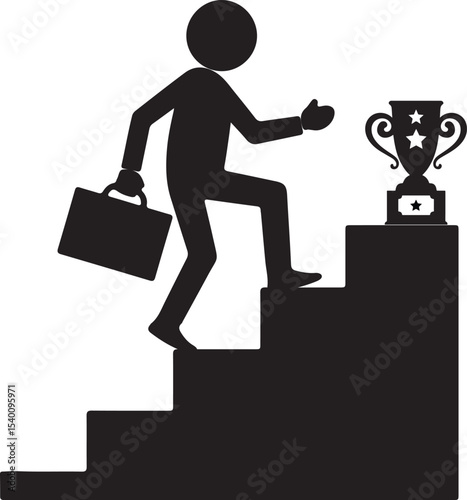 
Climbing to Victory: The Path to Achieving Your Goals Vector icon.
