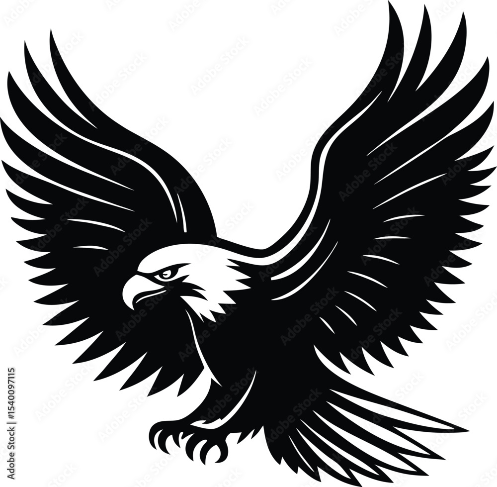 Obraz premium Collection of silhouettes of animals eagle