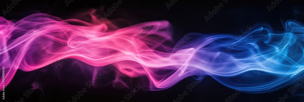 Fototapeta premium Abstract smoke swirls in pink and blue