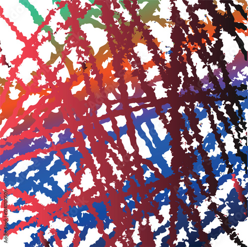 Rainbow festive noisy texture consists of intersecting stripes or fused ribbons.