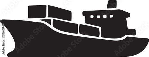 Vector illustration of a castle silhouette, an icon for print or web design, symbolizing technology and service