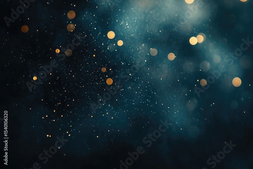 Dark, moody background with glittering particles