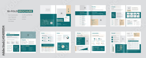 Business Proposal Bifold Brochure Design Template