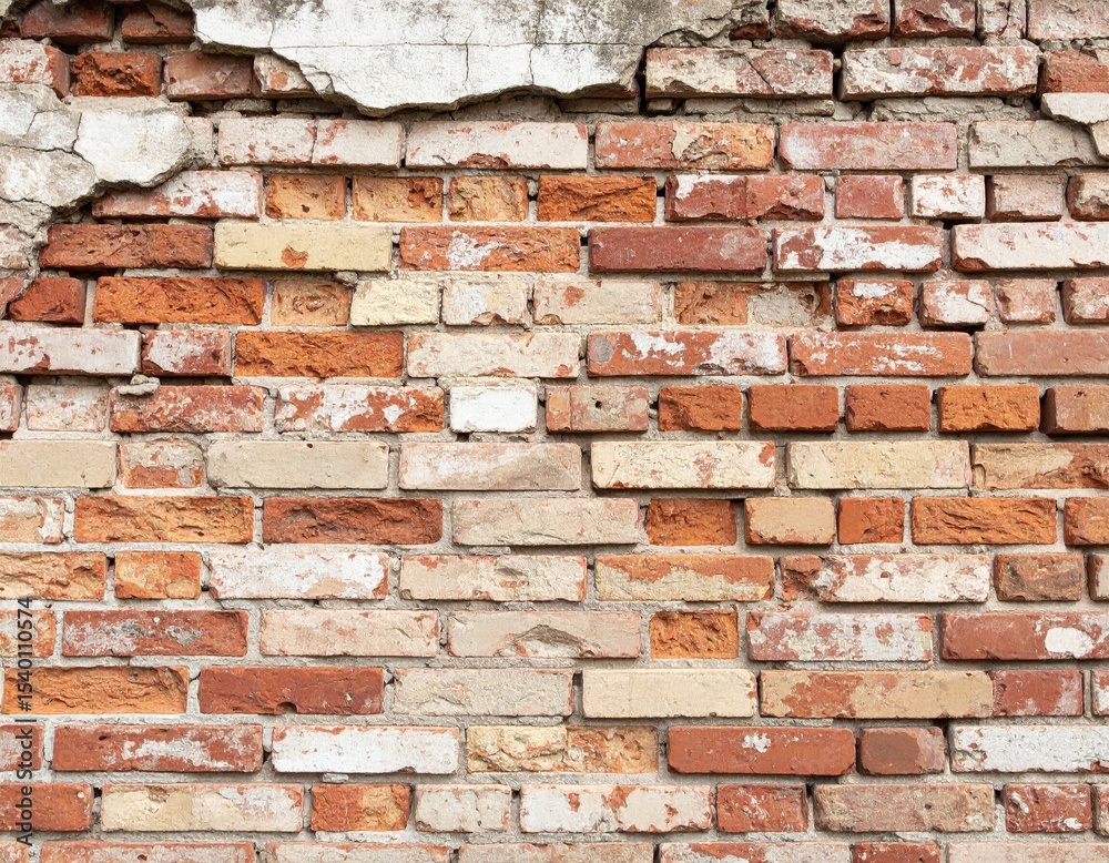 Obraz premium Old Brick Wall with Weathered Texture