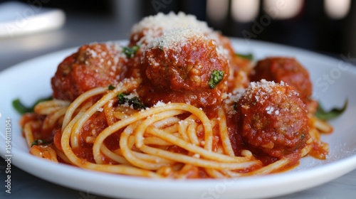 Spaghetti and meatballs