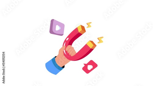 Customer Engagement 2D Flat Animations.