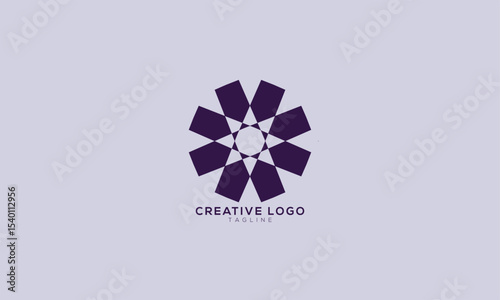 MOSAIC PATTERN Abstract initial monogram letter alphabet logo design