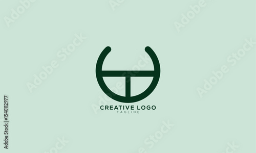 UT TU Abstract initial monogram letter alphabet logo design