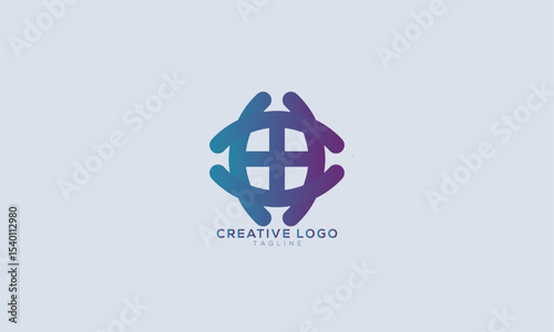 MOSAIC PATTERN Abstract initial monogram letter alphabet logo design