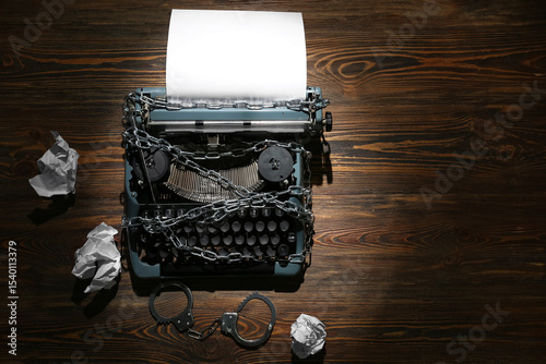 Vintage typewriter with cha...