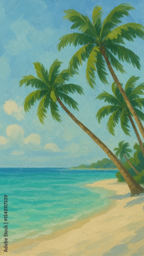 Obraz premium Tropical paradise beach scene.