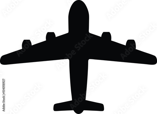 Airplane silhouette vector , Airplane icon, Airplane clipart	