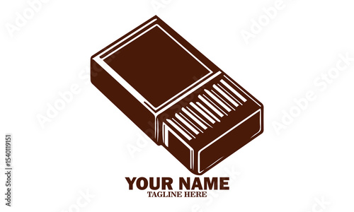 Cheerful light on matches. Cartoon vector illustration matches icon and matches logo design Isolated on White Background