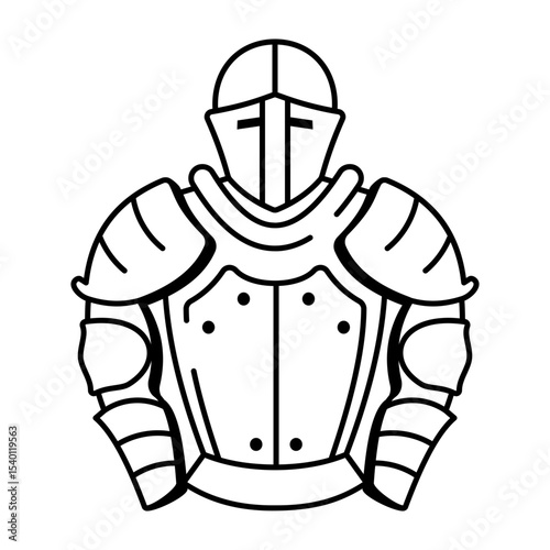 A doodle style icon of armour

