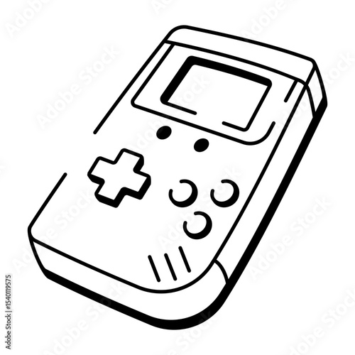 A doodle style icon of video game
