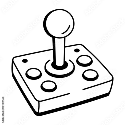 A hand drawn style icon representing joystick
