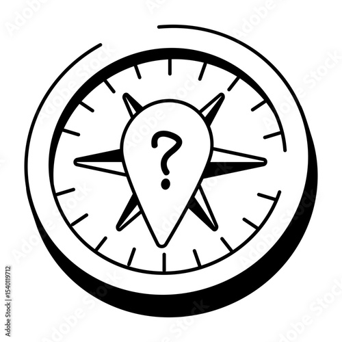 A sketchy style icon showing a directional tool
