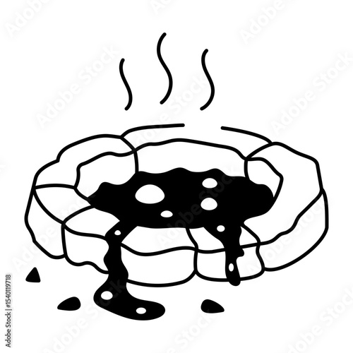 A drawing style icon representing lava pit
