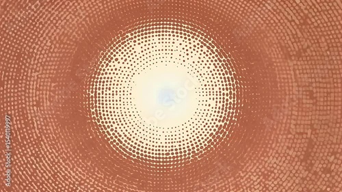 Abstract pattern with warm tones radiating from a central point.