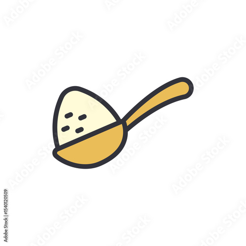 Scoop Of Rice With Some Dark Spots Isolated On Transparent Layout