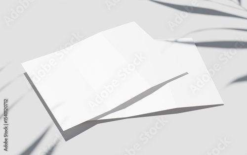 white brochure blank template for mockup and presentation illustration design