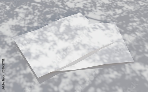 white brochure blank template for mockup and presentation illustration