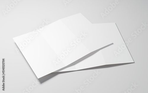 white brochure blank template for mockup and presentation illustration