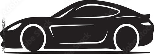 A vector illustration of a vintage auto with a sporty silhouette, perfect for a travel logo design or transportation icon