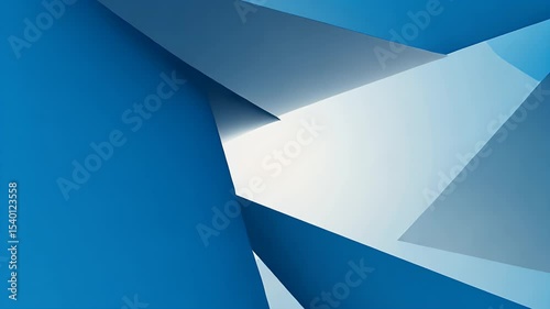 Abstract geometric shapes in vibrant blue tones creating a dynamic visual experience.