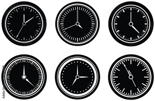 analog clock vector
