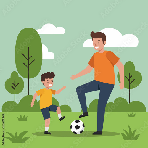 Family vector illustration. Famili activities in vector. suitable for design