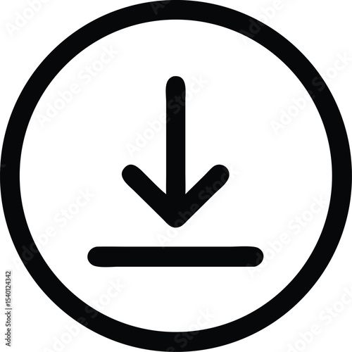 Download icon vector illustration, file download symbol isolated, Software download icon, upload icon, Set of download icons as template for design of web page, site or mobile app.