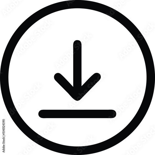 Download icon vector illustration, file download symbol isolated, Software download icon, upload icon, Set of download icons as template for design of web page, site or mobile app.