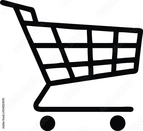 Trolly Icon Vector Illustration, Shopping Cart icon isolated, Cart symbol, shopping trolly symbol, clip art trolly design vector, trolley sign, shopping trolley icon