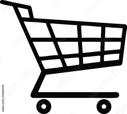 Trolly Icon Vector Illustration, Shopping Cart icon isolated, Cart symbol, shopping trolly symbol, clip art trolly design vector, trolley sign, shopping trolley icon