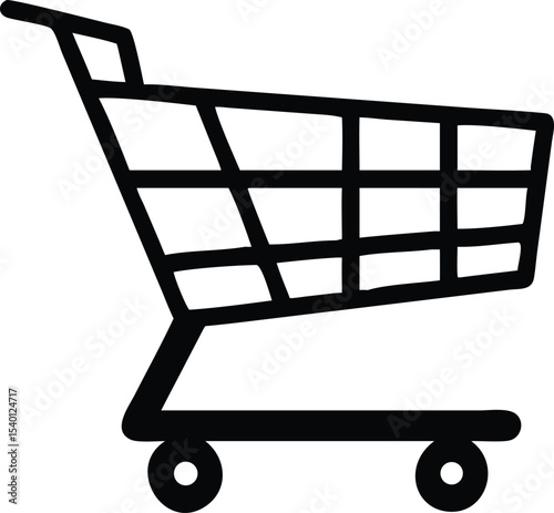 Trolly Icon Vector Illustration, Shopping Cart icon isolated, Cart symbol, shopping trolly symbol, clip art trolly design vector, trolley sign, shopping trolley icon