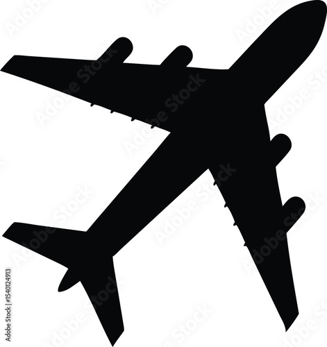 Airplane sign vector illustration, Plane icon vector for web and mobile app, Flight transport symbol. Travel sign. Aeroplane clipart, Plane icon set isolated. Plane icon black, Fly symbol isolated.